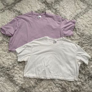 2 Pc Bundle of H&M Boxy Crop Tops